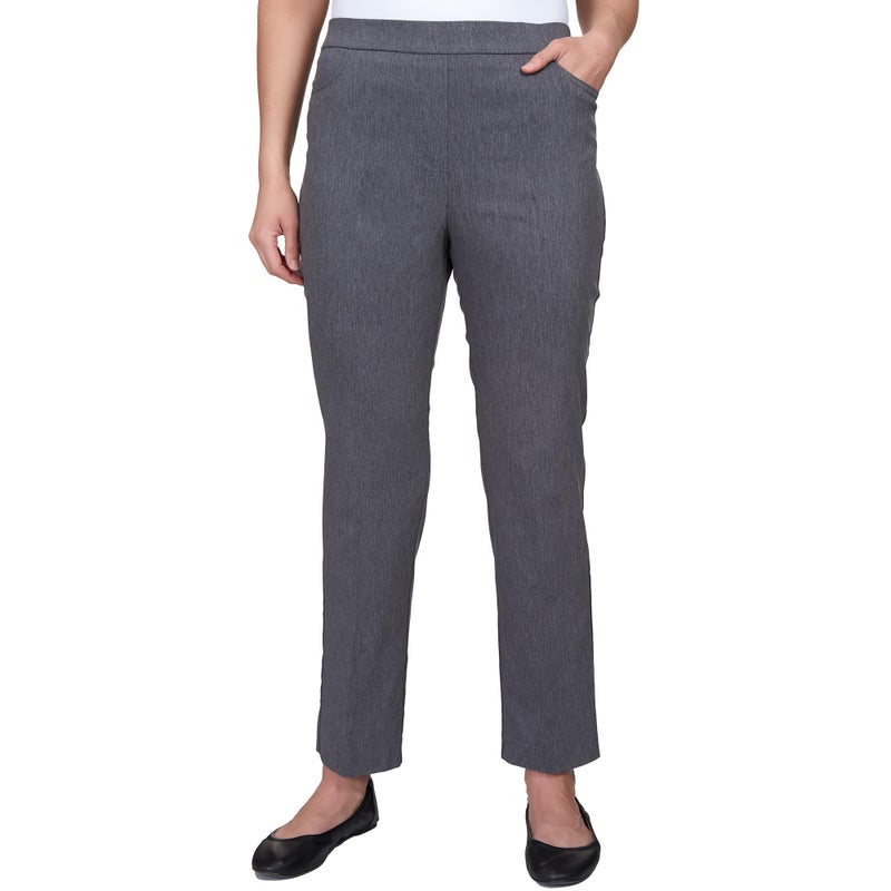Alfred Dunner Allure Slimming Missy Stretch Pants - Modern Fit, Grey, 8 - Image 1